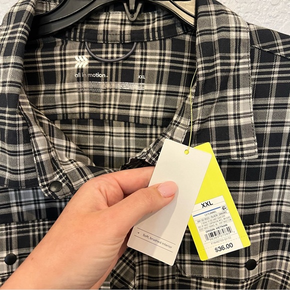 NWT Men's XXL All in Motion from Target athletic material snap button down shirt - Picture 2 of 3